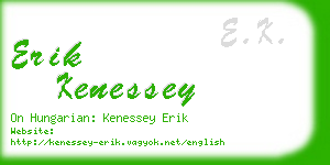 erik kenessey business card